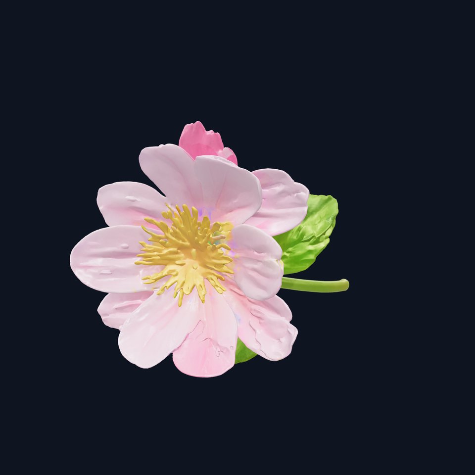 Pink Clover Botanical Detail model pack